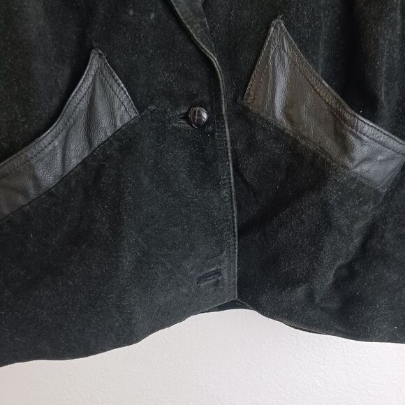 Contempo two tone vintage crop leather jacket size S - Picture 7 of 12